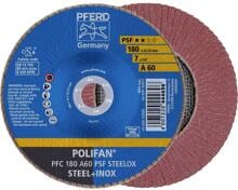 10 Stück Pferd Tools 67746185 Steelox Fächerschleifscheibe Ø 180mm Bohrungs-Ø 22,23 m