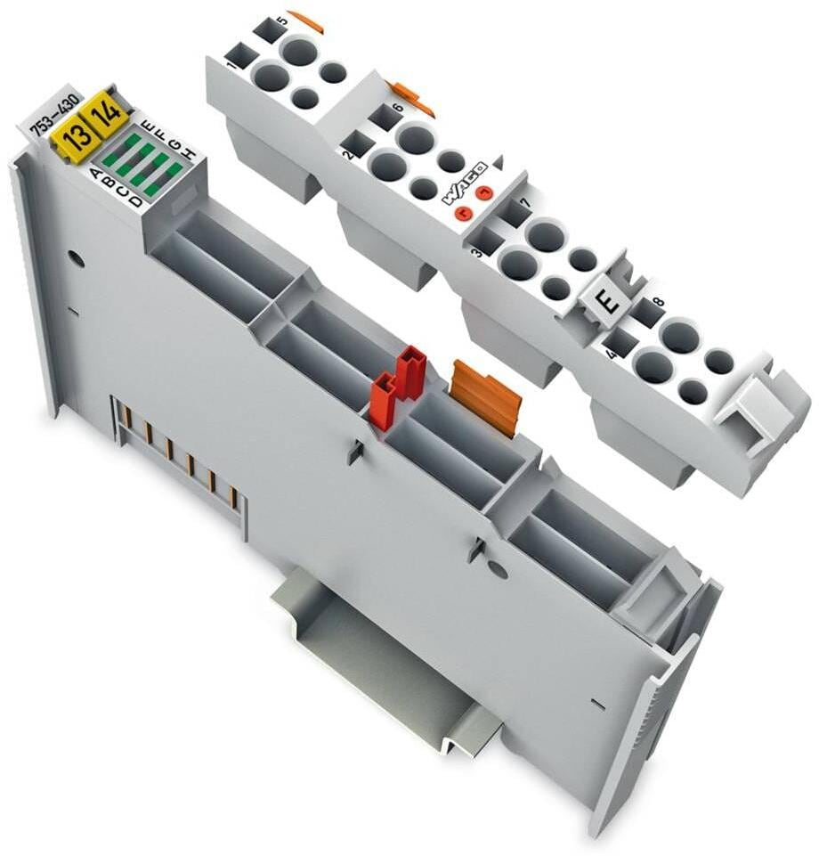 Wago 753-430 SPS-Steuerung SPS-Digitaleingangsmodul 8 Eingänge 24V/DC lichtgrau