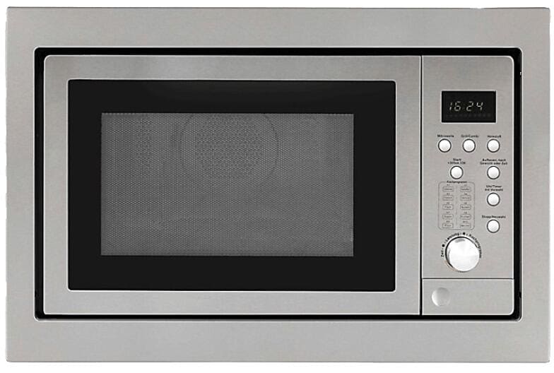 Exquisit EMW 2539 HI Kombi-Mikrowelle einbaufähig 51,5cm breit 25 Liter 900 Watt Auftauen Heißluft Edelstahl