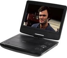 Denver MT-1097 10" tragbarer DVD-Player Akkubetrieb 12V Kfz-Anschlusskabel schwarz