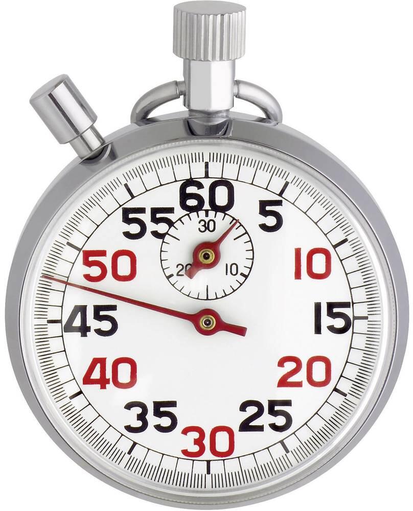 TFA Dostmann 38.1022 analoge Stoppuhr Timer Taschenuhr Metall verchromt silber