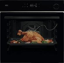 AEG TR7PB63ZSB Einbau-Backofen 59,6cm breit 72 Liter Pyrolyse WLAN SteamCrisp Kerntemperatursensor 19 Beheizungsarten schwarz