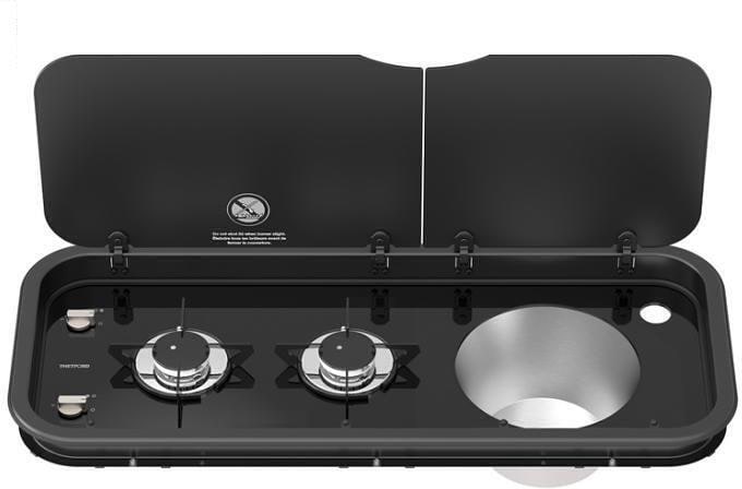 Thetford Topline 111 Kocher-Spülen-Kombination Campingkocher 2-flammig Wohnmobil Wohnwagen Reisemobil