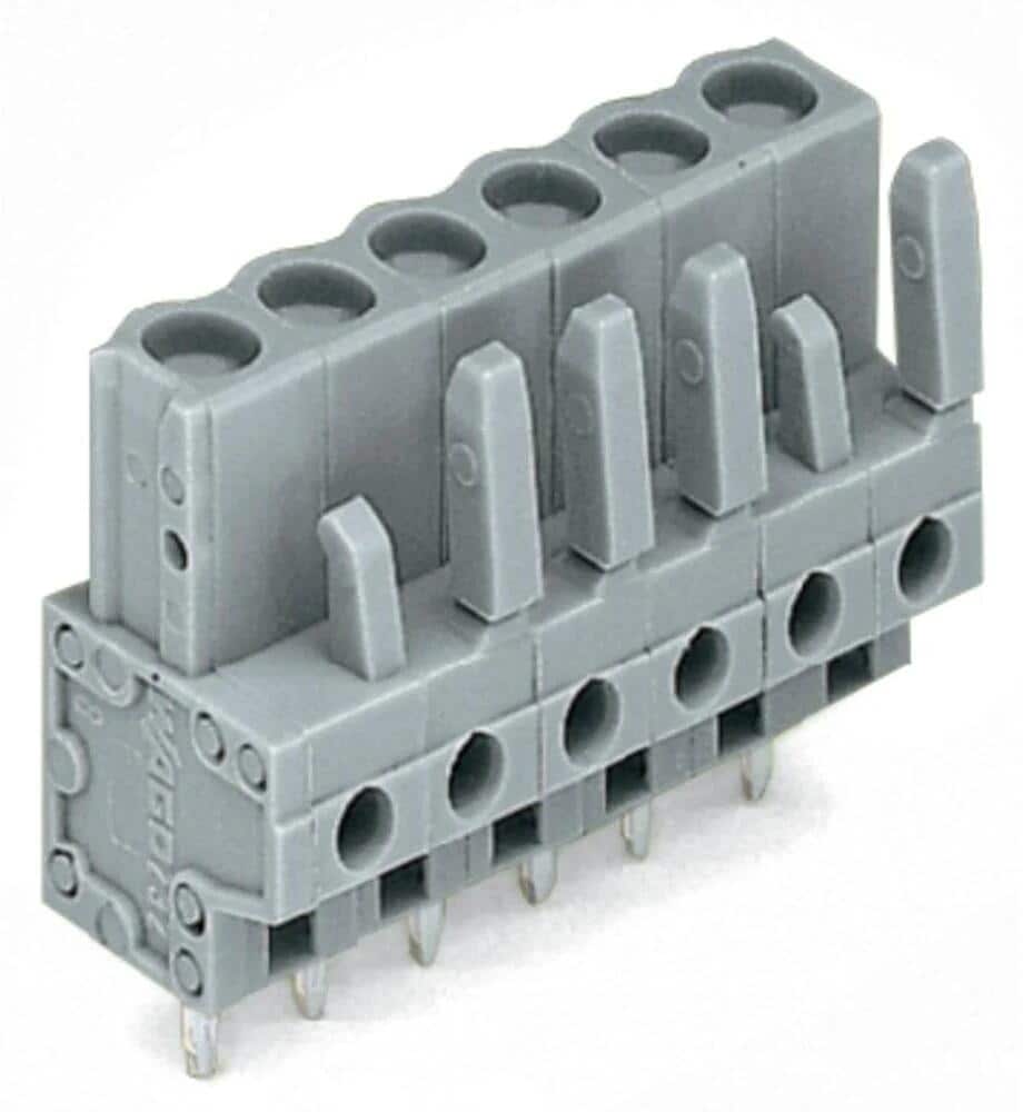 100 Stück WAGO 232-135 Buchsengehäuse-Platine Steckverbinder-Zubehör 5-polig 320V grau