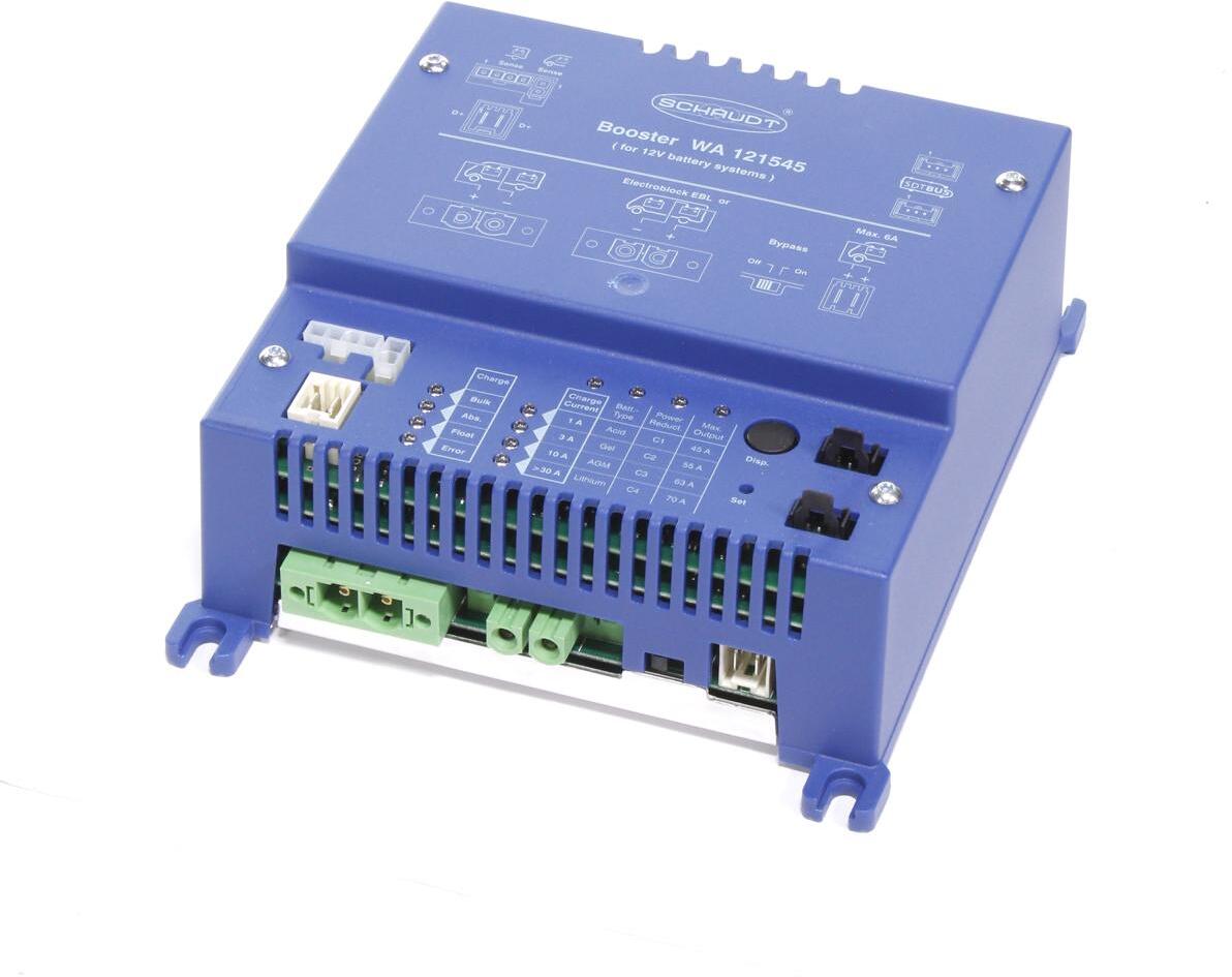 Schaudt WA 121545 Komplett-Set Booster Anschluss-Set Fühler-Set Autobatterie Ladegerät Stromversorgung Bleisäure Lithium-Batterien AGM Camping Outdoor