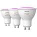 Philips Lighting Hue White and Color Ambiance LED-Leuchtmittel GU10 3x350lm Smart Home 3er-Set RGB
