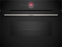 Bosch CMG7241B1 Serie 8 Einbau-Backofen mit Mikrowelle59,4cm breit 45 Liter 5 Leistungsstufen Backofenassistent mit Sprachsteuerung schwarz