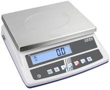 Kern FCD 6K-3 Tischwaage Paketwaage Briefwaage Zählwaage max. 6kg RS-232 Schnittstelle Akkubetrieb silber