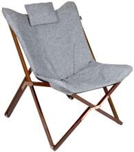 Bo-Camp Bloomsbury Relaxsessel Campingstuhl Outdoor grau