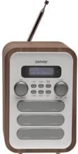 Denver DAB-48 Küchenradio Digitalradio UKW DAB+ Bluetooth LCD-Display Holz-Look weiß