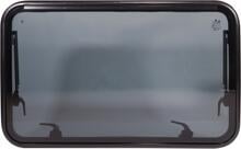 Polyplastic Polyvision Ausstellfenster gebogen mit Alurahmen schwarz 900x550mm Camping Wohnwagen