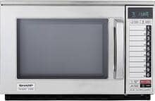 Sharp YB-S4202AE Stand-Mikrowelle 20 Liter 51cm breit 2100W ohne Drehteller edelstahl