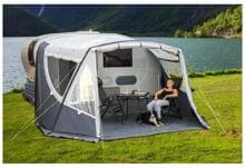 Reimo Adria Action Air aufblasbares Vorzelt für Adria Action 361 400x235x290cm Camping Wohnwagen grau weiß