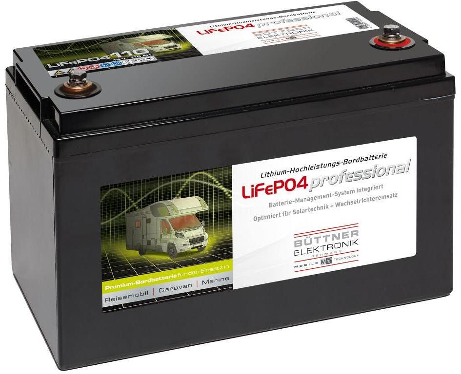 Büttner Elektronik MT LI 120 Lithium-Power Batterie Stromversorgung Wohnmobil Camping 120Ah 12V schwarz