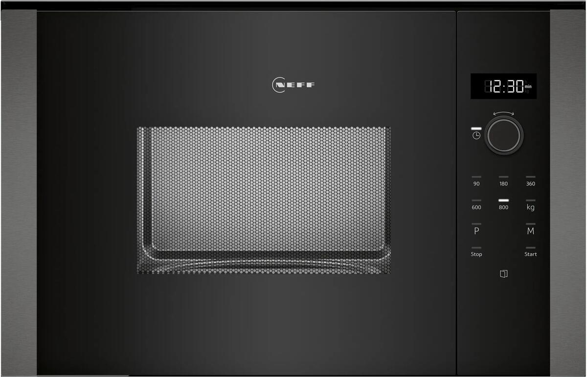 Neff HLAWD23G0 N50 Einbau-Mikrowelle 20 Liter 59,4cm breit 5 Leistungsstufen 7 Automatikprogramme graphite-grey