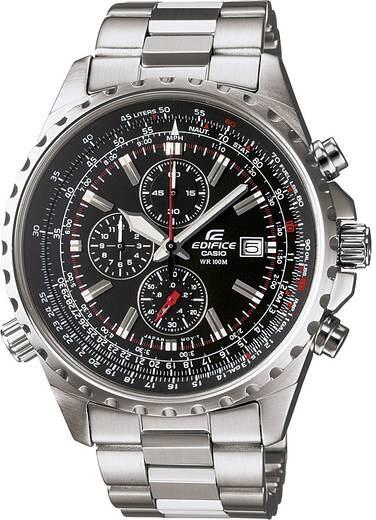 Casio EF-527D-1AVEF Herren-Armbanduhr Analoguhr Uhr wasserdicht bis zu 100m Tiefe Stahl schwarz