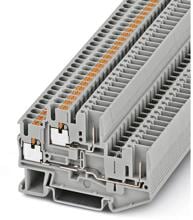 50 Stück Phoenix Contact PTTB 2,5/2P Doppelstockklemme 5,2mm Schnellanschluss grau