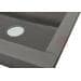 Respekta Ohio Mineralite Granitspüle Küchenspüle Einbauspüle mit Ablauffernbedienung 1 Becken betongrau