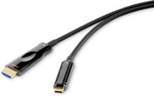 10 Meter Renkforce RF-4532668 DisplayPort Adapterkabel Monitorkabel USB-C HDMI-A schwarz