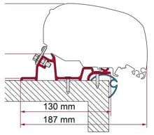 Fiamma F65/F80 Markisen-Adapter Markisenhalterung Caravan Standard 450cm