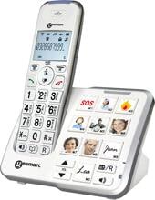 Geemarc Amplidect 295 Photo schnurloses Seniorentelefon DECT-Telefon Anrufbeantworter Foto-Tasten weiß