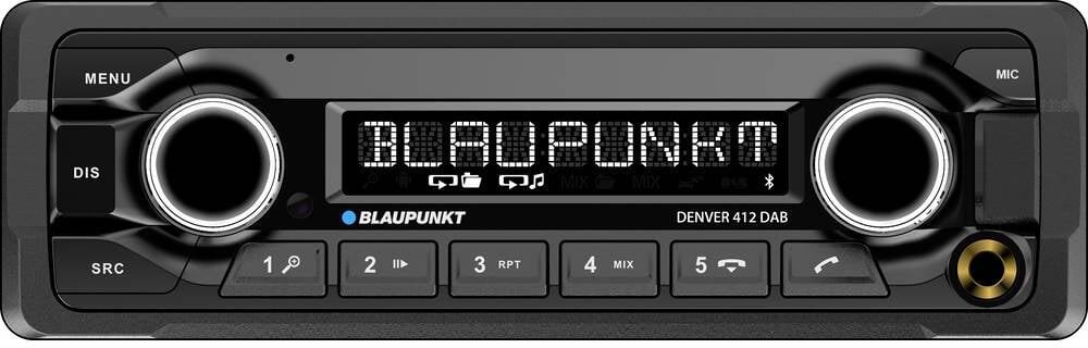 Blaupunkt Denver 412 DAB Autoradio Radio DAB+ Tuner Bluetooth 12V schwarz