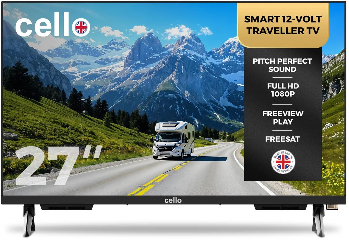Cello C2725WS 27" Smart-TV LED Fernseher WebOS Triple Tuner Pitch Perfect Sound Camping Wohnwagen Wohnmobil