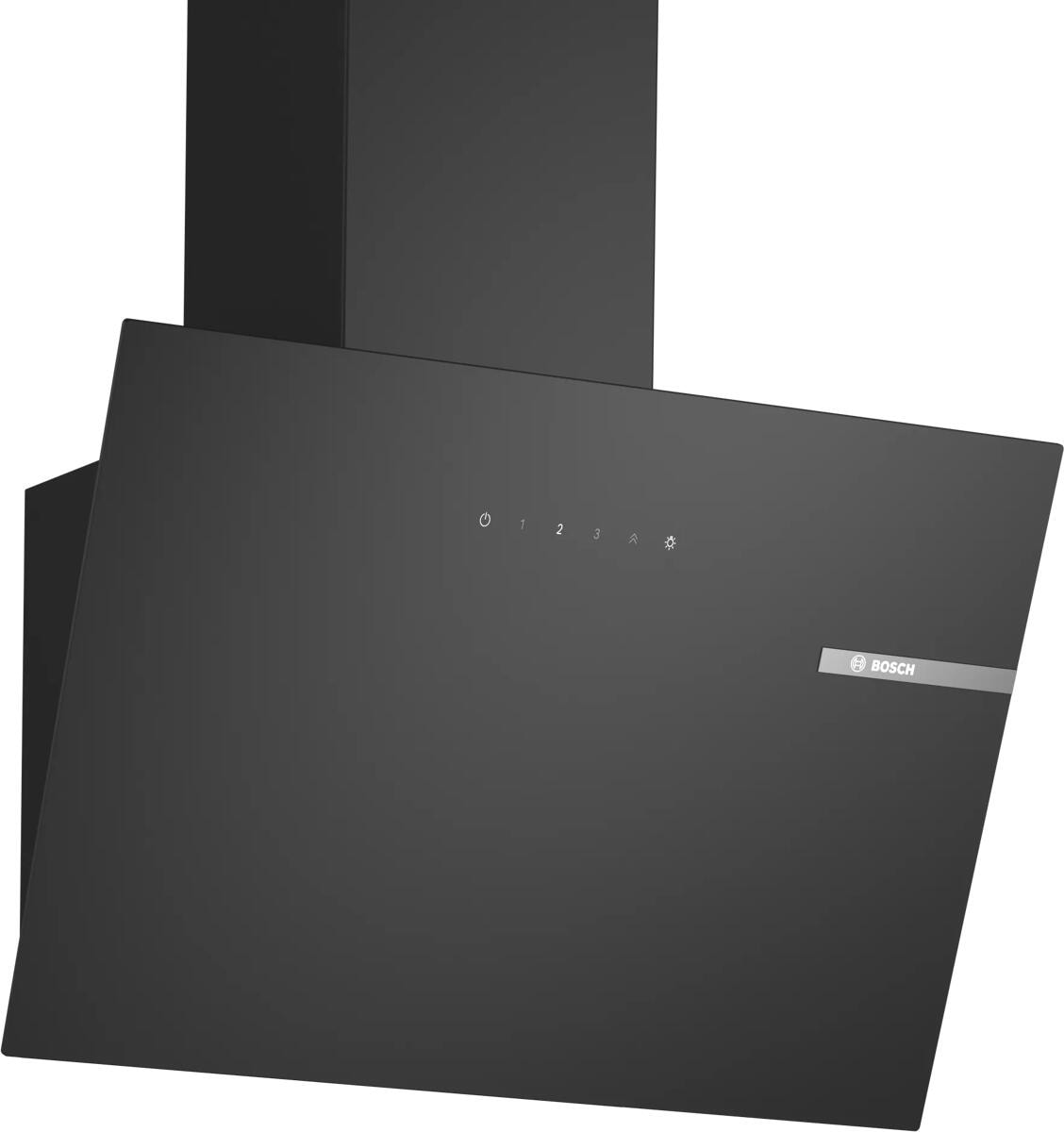 Bosch DWK65DK60 Dunstabzugshaube Kopffreihaube Wandhaube 59cm breit Abluft Umluft Touch-Bedienung schwarz
