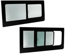 Carbest Schiebefenster Echtglasfenster Ford Transit Tourneo Custom ab Bj. 2013 1200x560mm vorne rechts grün getönt