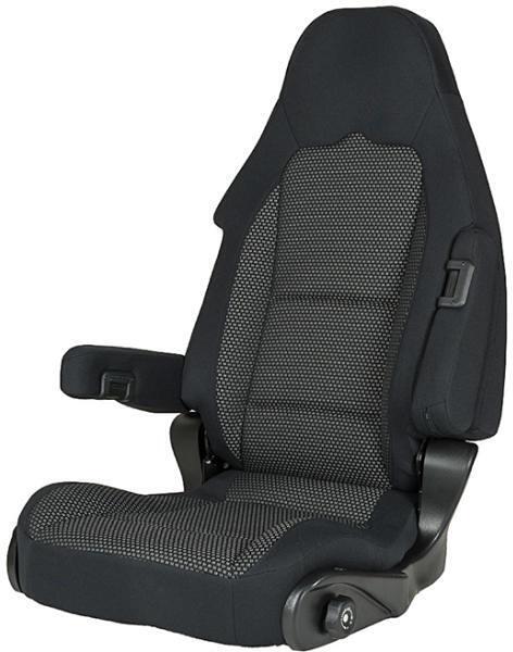 Sportscraft S10.1 Pilotensitz Beifahrerseite mit Lordosenstütze Ara schwarz grau Camping Wohnwagen