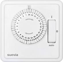 Suevia SU280447 Unterputz-Zeitschaltuhr analog Tagesprogramm 2200W IP20 weiß