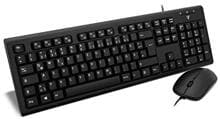 V7 CKU200DE Combo Tastatur-Maus-Set USB Plug & Play Windows schwarz