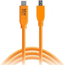 4,6 Meter Tether Tools CUC2415-ORG USB-Kabel USB-C Stecker USB-Mini-B Stecker orange