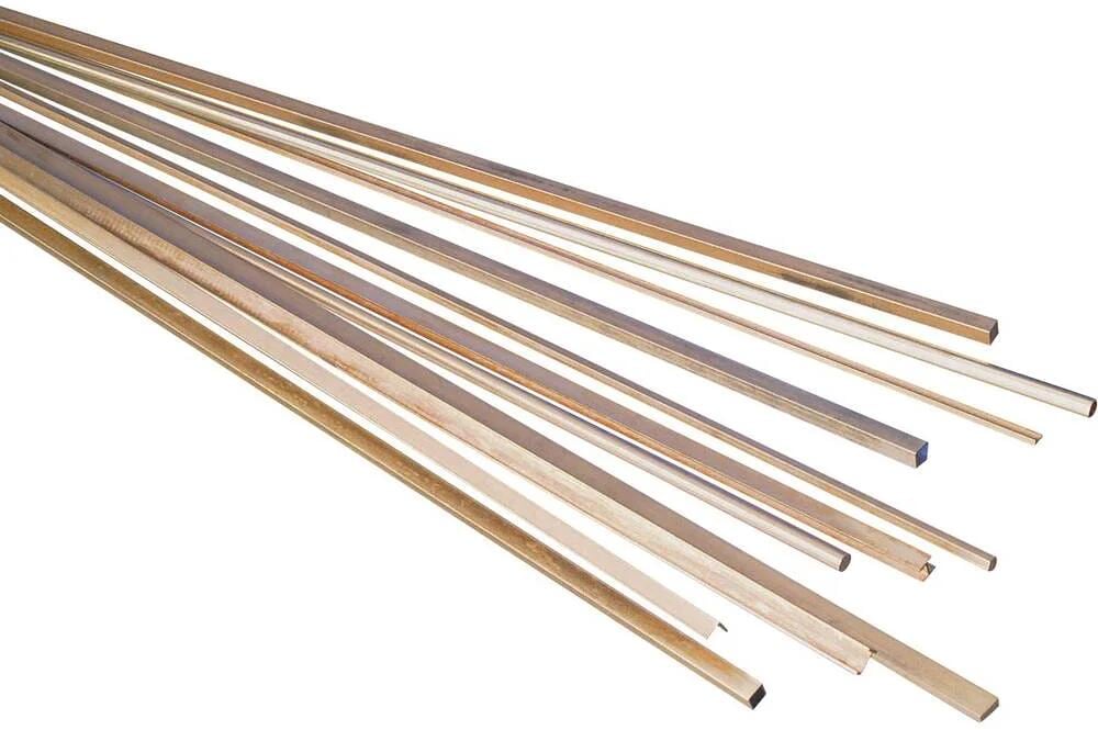 20 Stück Reely 297399 Messing H-Profil Modellbau-Zubehör 500x4x4mm