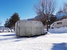 Brunner Caravan Cover 6M Wohnwagen Schutzhülle 400-450cm atmungsaktiv UV stabil Camping Wohnwagen