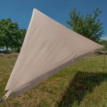 Bent Zip Protect Canvas Single Sonnensegel Sonnendach Sonnenschutz 250x250cm ocker