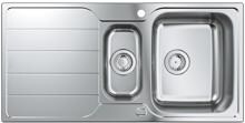 Grohe K500 Edelstahlspüle Küchenspüle Einbauspüle mit Abtropffläche 1,5 Becken Edelstahl