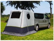 Reimo Trapez Trafic Heckzelt Vorzelt mit Moskitonetz OHNE Gestänge 220x210x230cm grau Camping
