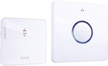m-e modern-electronics 41094 Funkklingel Türglocke Komplett-Set 1-Familienhaus klangaktiv weiß