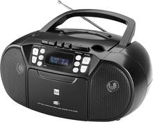 Dual DAB-P 210 Kassettenradio CD MP3 DAB+ UKW-Radio USB AUX-IN schwarz