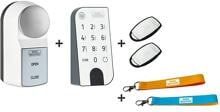 Burg Wächter Entry Active Family Pack Small Motorschloss Pincode-Tastatur Transponder Schlüsselband weiß