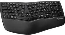 Renkforce RF-WKB-511 Funk-Tastatur PC-Tastatur ergonomisch wiederaufladbar QWERTZ schwarz