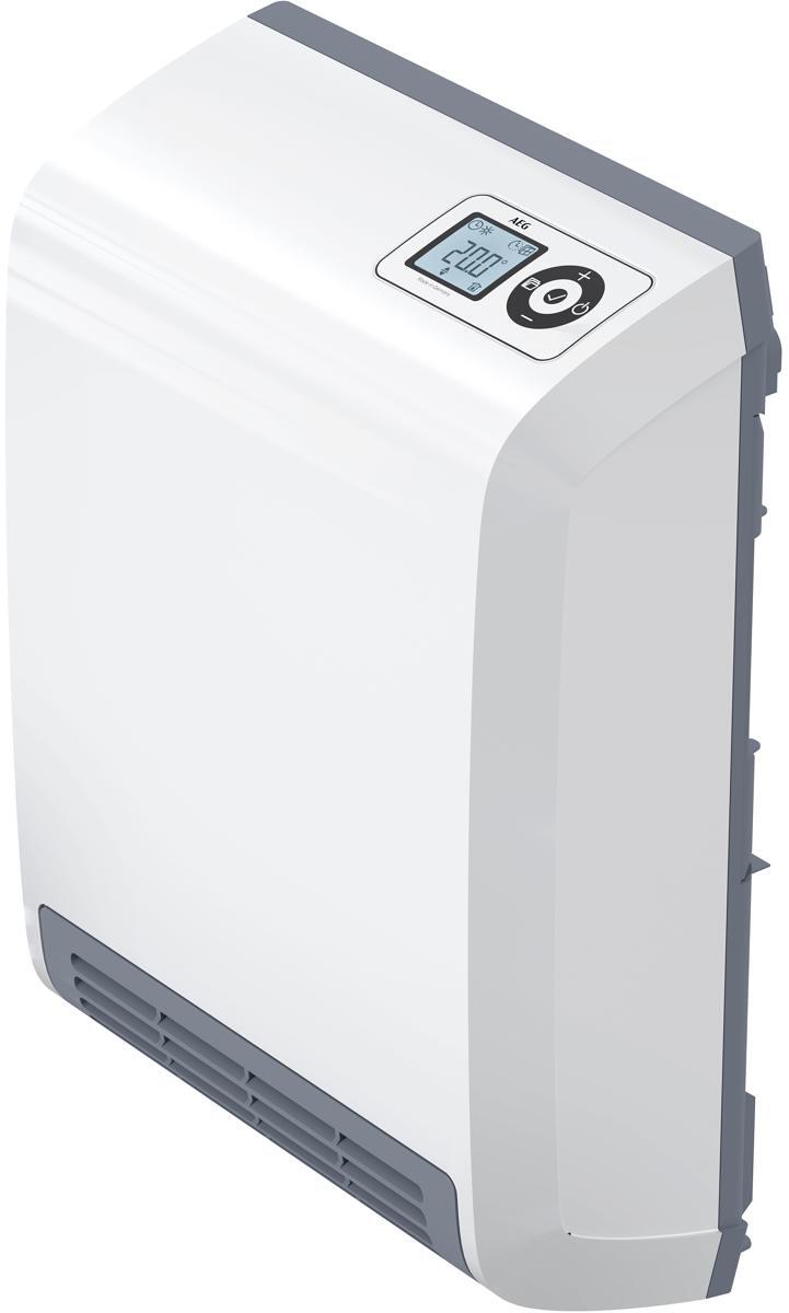 AEG VH 213 Heizlüfter Heizgerät Ventilatorheizer Vollheizung 2000 Watt LC-Display Timer weiß