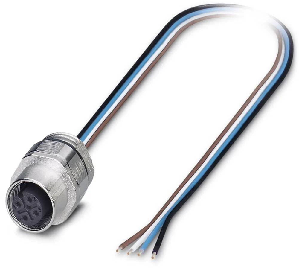 21 Stück Phoenix Contact 1693791 Sensor-/Aktor-Einbausteckverbinder M12 Buchse 0,5m 4-polig