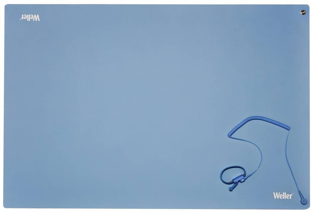 Weller T0051403699 Ablage-Set Lötmatte Erdungsband Handgelenkband 900x600mm blau
