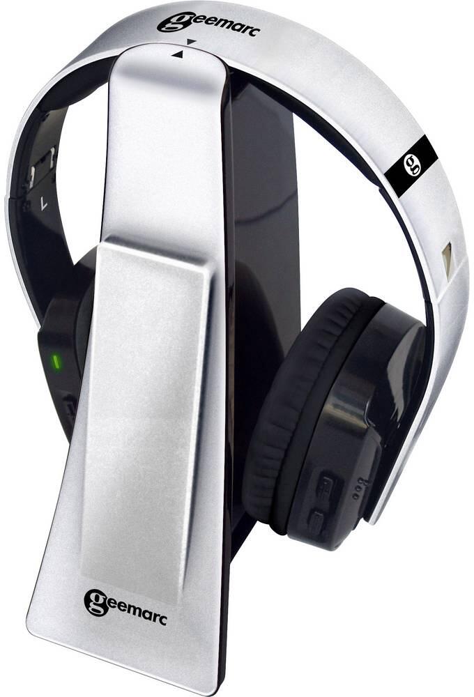 Geemarc CL7400 OPTI In Ear Kopfhörer Over Ear Headset TV Funk 125dB 1,4GHz grau