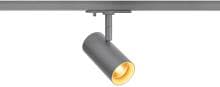 SLV Noblo Spot für 1-Phasen-Hochvolt-Schienensystem rund 2000-3000K Dim-to-Warm Phasenabschnitt 36° grau