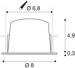 SLV 1003796 LED-Deckeneinbauleuchte Einbaustrahler 3000K 40Gr schwarz