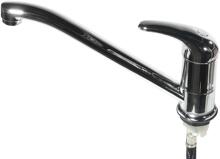 Comet Roma Wasserhahn Ø33mm Nylonflexschlauch Mikroschalter 22cm Auslauf Camping Reisemobil chrom