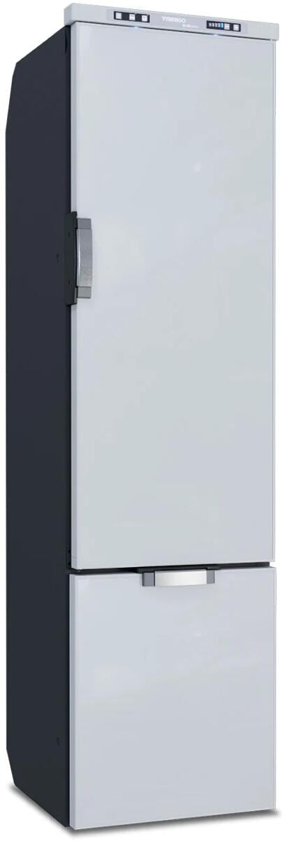 Vitrifrigo Slim 150 CHR Kompressor-Kühlschrank 41,7cm breit 150 Liter 12/230V 70 Watt mit Gefrierfach grau